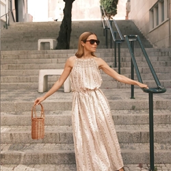 Vestido Indi & Cold KI130 HALTER ESTAMPADO crudo - Imagen 1