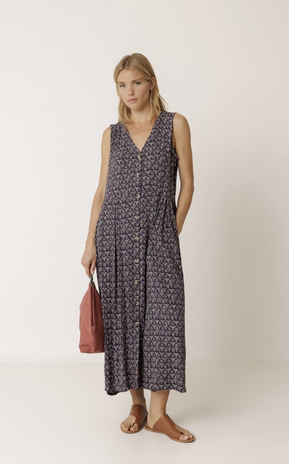 Vestido Indi & Cold  MI140 MULTIPOSICIÓN BLOCKPRINT navy marino - Imagen 3