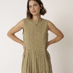 Vestido Indi & Cold  MI140 MULTIPOSICIÓN BLOCKPRINT verde khaki - Imagen 1