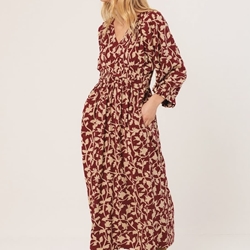 Vestido Indi & Cold midi viscosa AD170 Cereza - Imagen 1