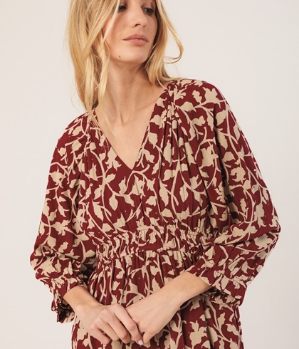 Vestido Indi & Cold midi viscosa AD170 Cereza - Imagen 2