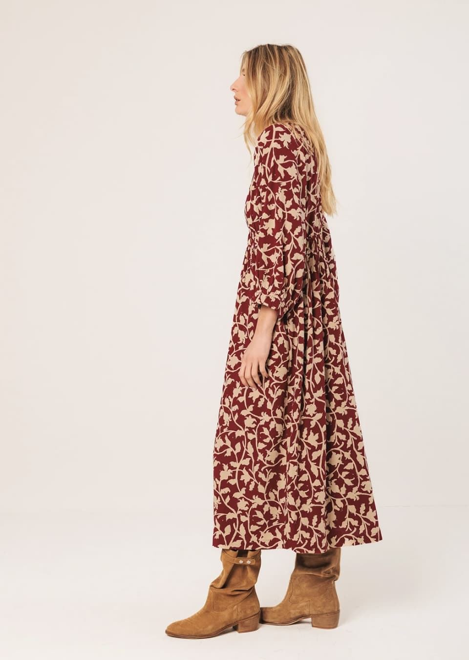 Vestido Indi & Cold midi viscosa AD170 Cereza - Imagen 3