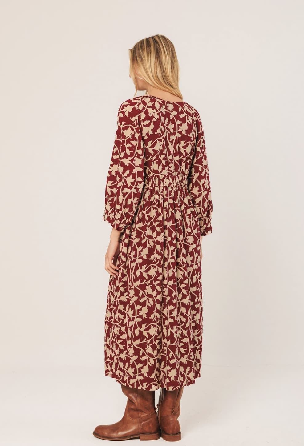 Vestido Indi & Cold midi viscosa AD170 Cereza - Imagen 4