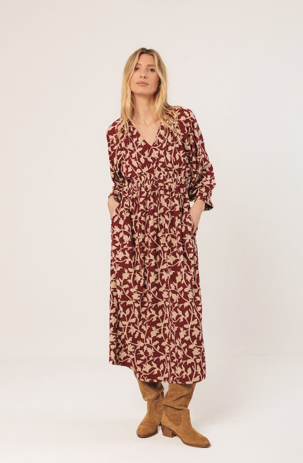 Vestido Indi & Cold midi viscosa AD170 Cereza - Imagen 5