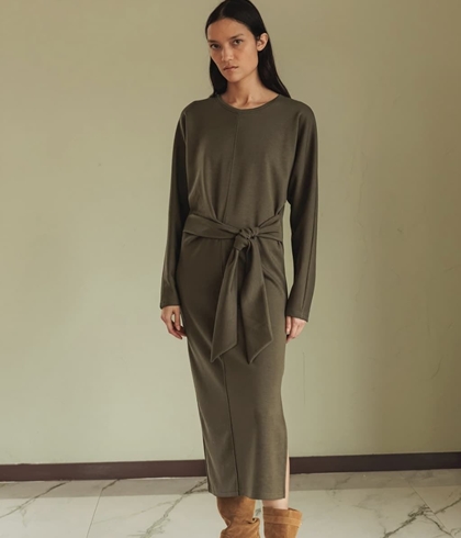 Vestido Indi & Cold punto anudado NM362 Visón - Imagen 2