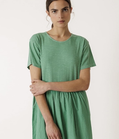 Vestido Indi & Cold SK415 MIDI COMBINADO verde carbón - Imagen 1