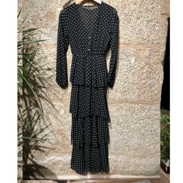 Vestido lunares negro - Imagen 3