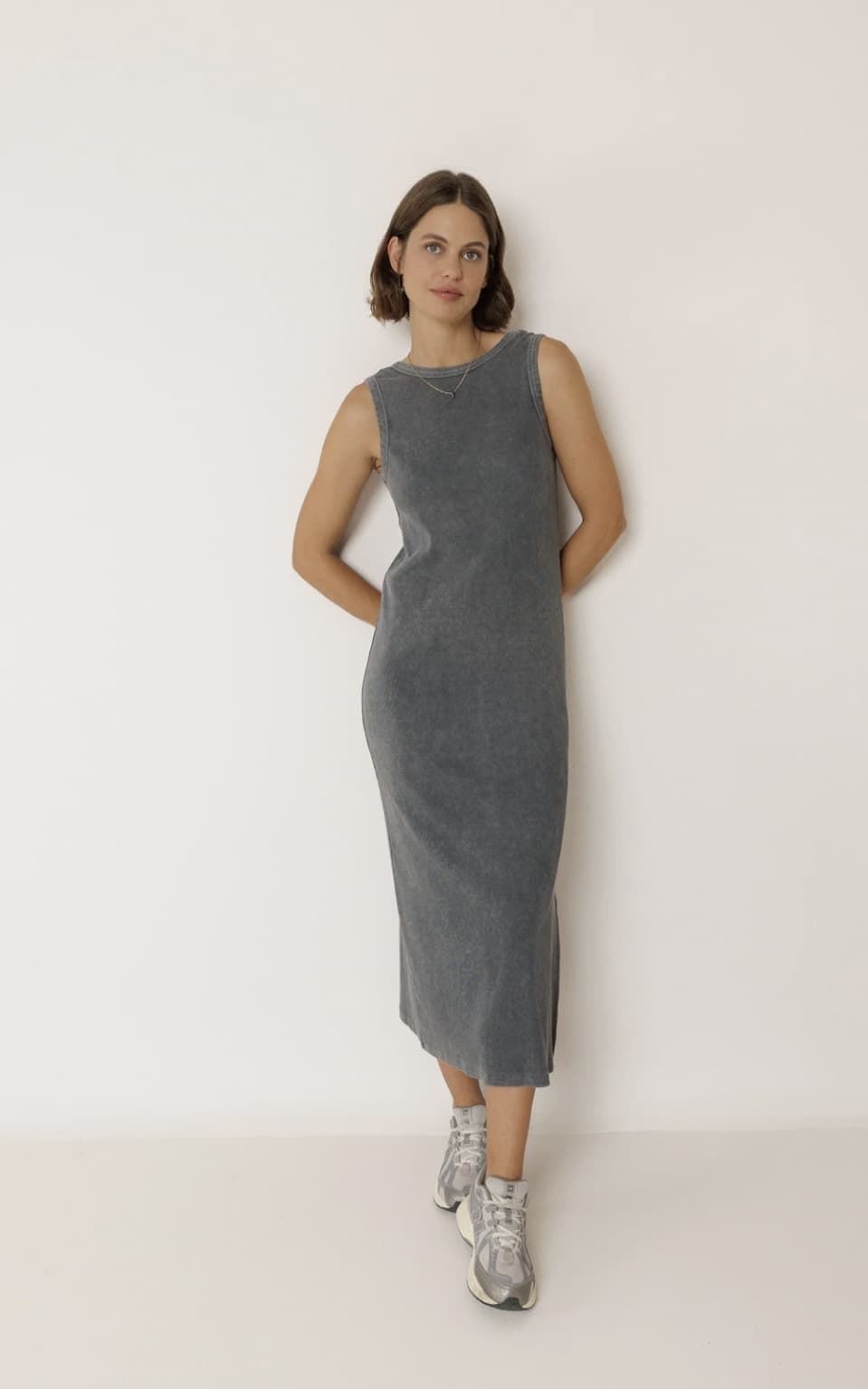 Vestido Maxi Indi & Cold NM412 camaleónica gris carbón - Imagen 6