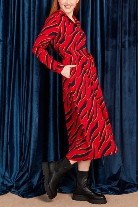Vestido Minueto Penny rojo print - Imagen 3