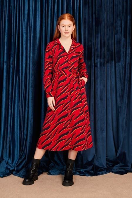 Vestido Minueto Penny rojo print - Imagen 5