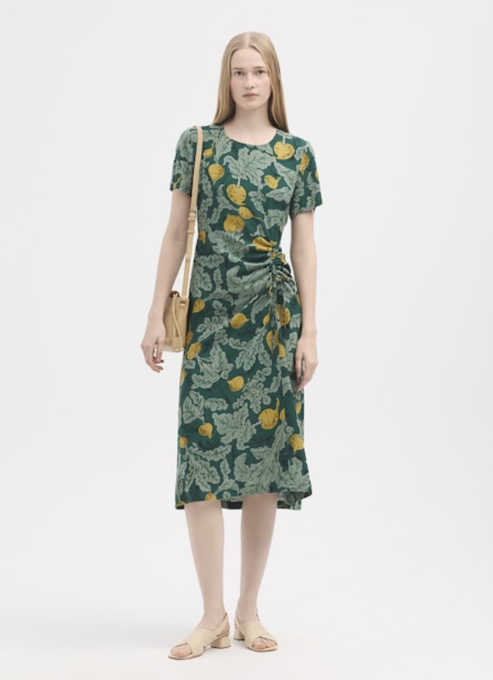 Vestido Nice Things beets print verdes. - Imagen 1