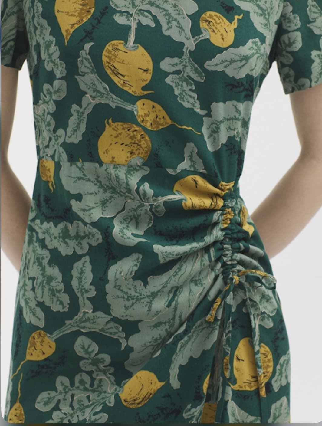 Vestido Nice Things beets print verdes. - Imagen 3