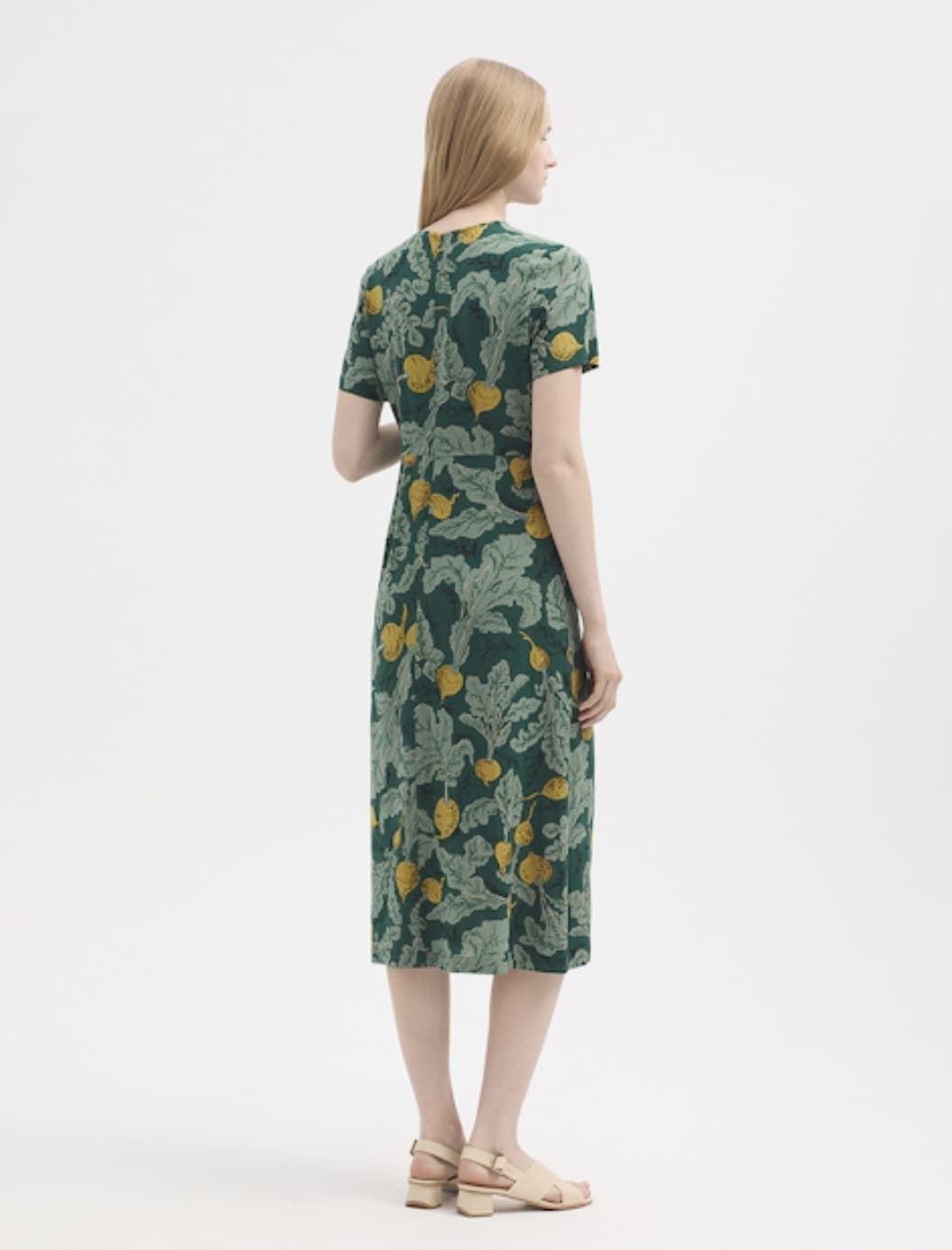 Vestido Nice Things beets print verdes. - Imagen 6