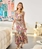 Vestido PANIER ROBE estamapdo pavo real - Imagen 2