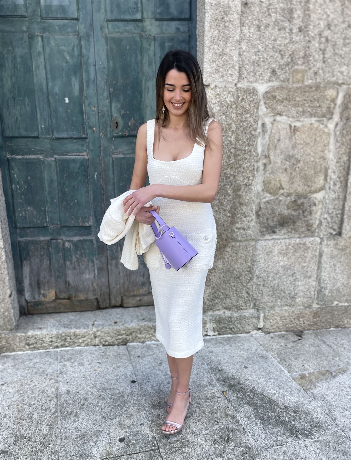 Vestido Rinascimento  bolsillos midi crudo - Imagen 2
