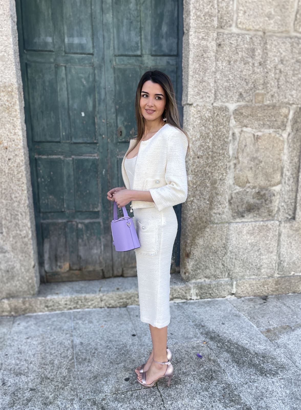 Vestido Rinascimento  bolsillos midi crudo - Imagen 6