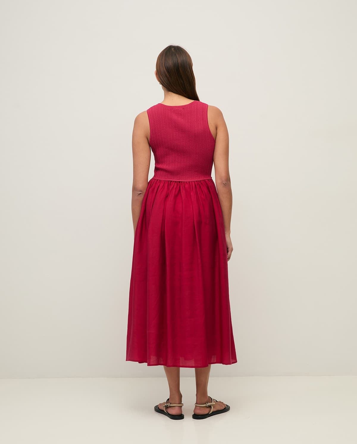 Vestido Yerse 44565 COMBINADO frambuesa - Imagen 4
