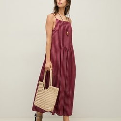 Vestido Yerse 44847 TIRANTES MIDI RAYAS - Imagen 1