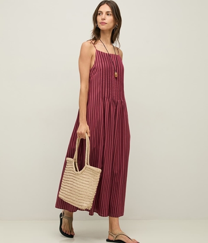 Vestido Yerse 44847 TIRANTES MIDI RAYAS - Imagen 1