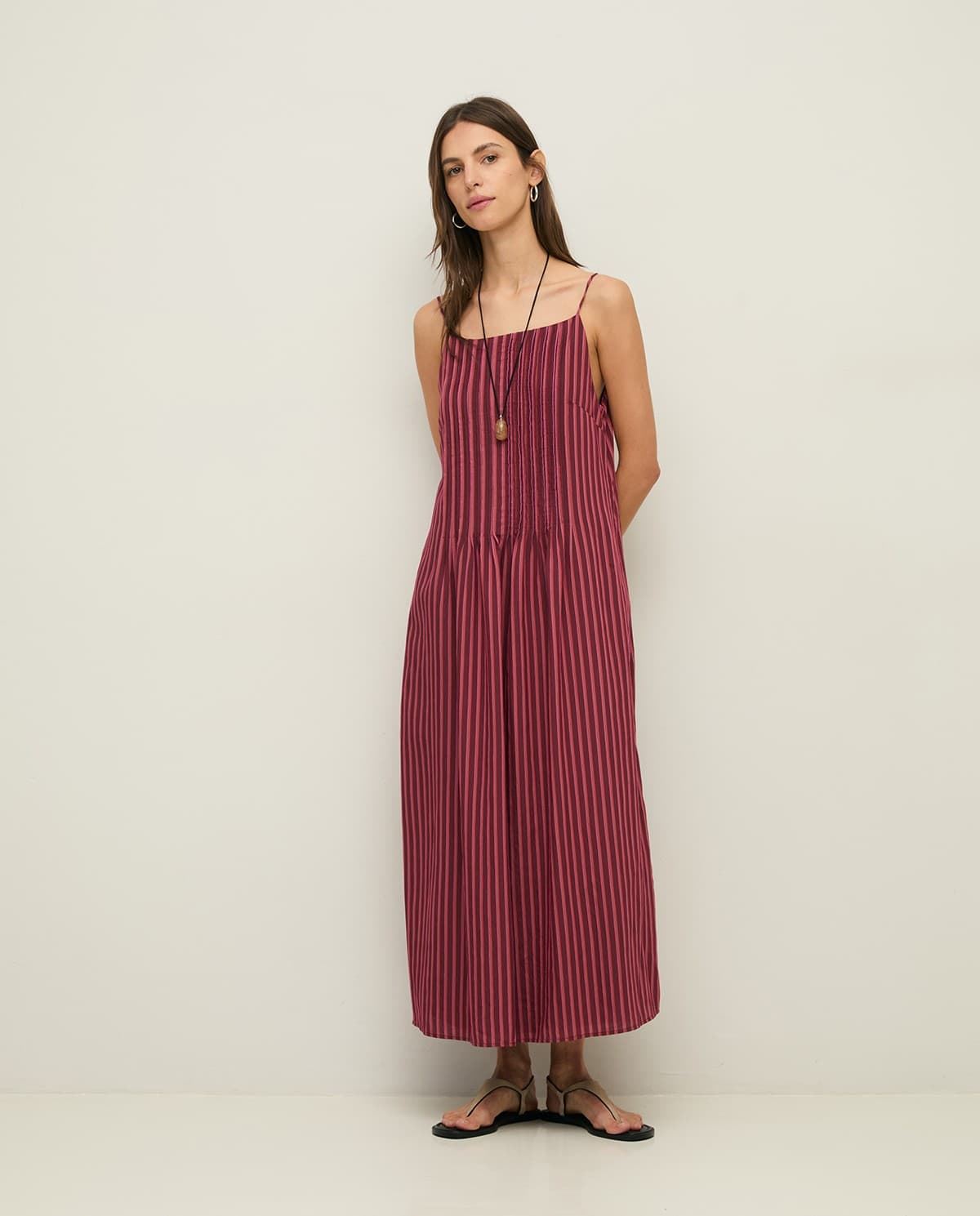 Vestido Yerse 44847 TIRANTES MIDI RAYAS - Imagen 6