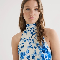 Vestido Yerse 44878 LAZO LARGO CUELLO HALTER  azules - Imagen 1