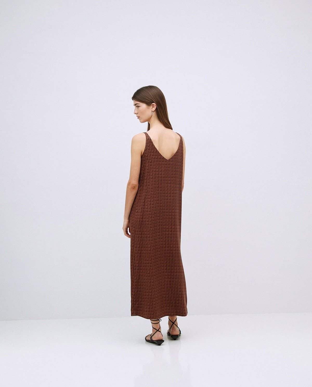 VESTIDO Yerse Ref. 42809TENCEL PICO CHOCOLATE - Imagen 2