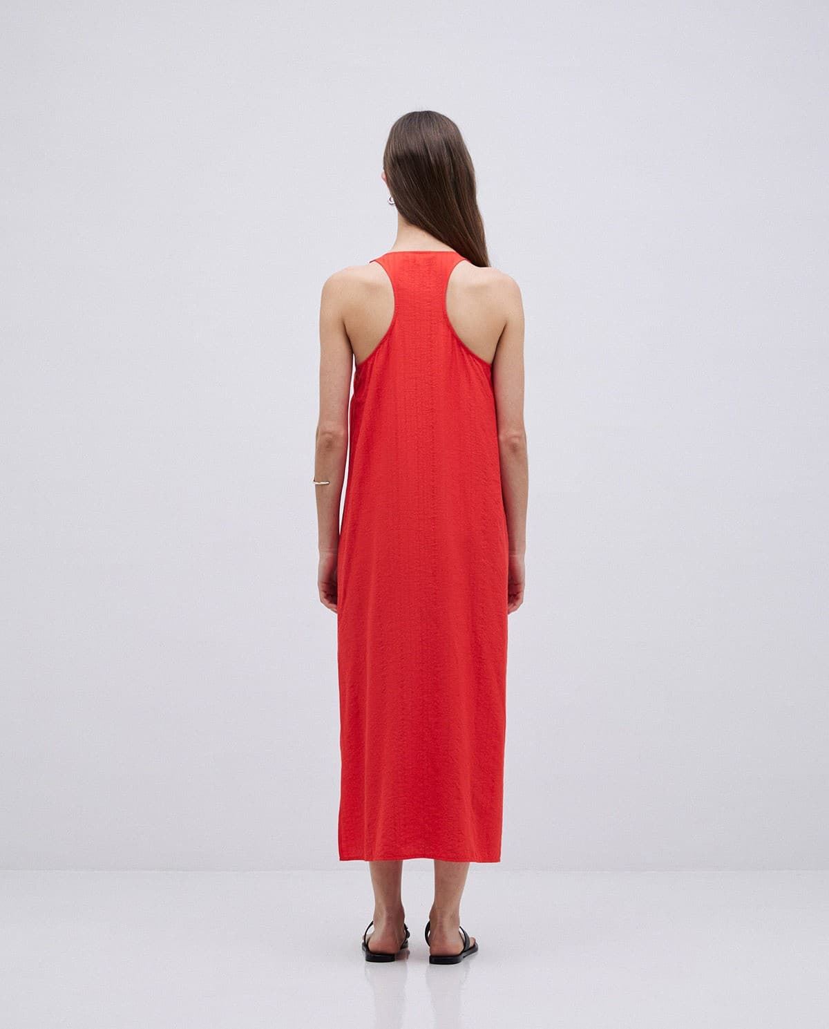 VESTIDO Yerse Ref. 42890LARGO SIN MANGAS CORAL - Imagen 3
