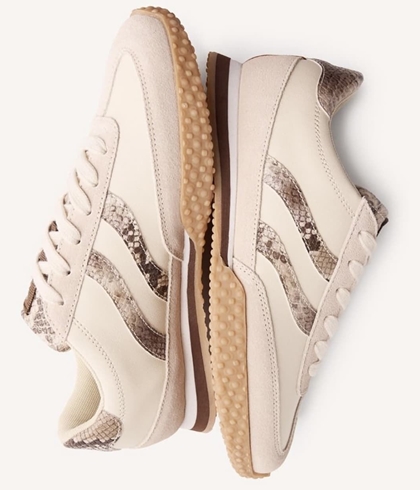 Zapatillas Gioseppo GLADWIN raya print, tono crudo. - Imagen 1