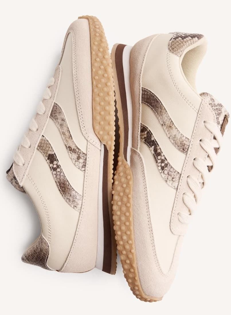 Zapatillas Gioseppo GLADWIN raya print, tono crudo. - Imagen 5