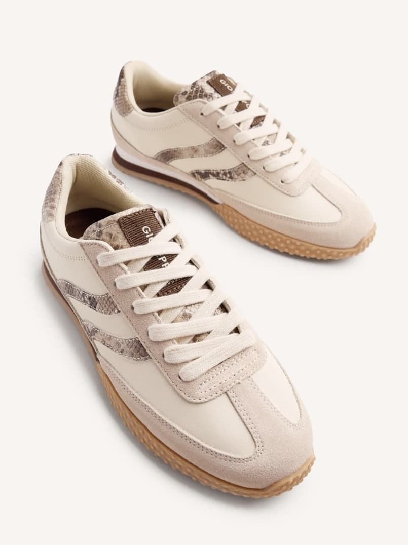 Zapatillas Gioseppo GLADWIN raya print, tono crudo. - Imagen 6