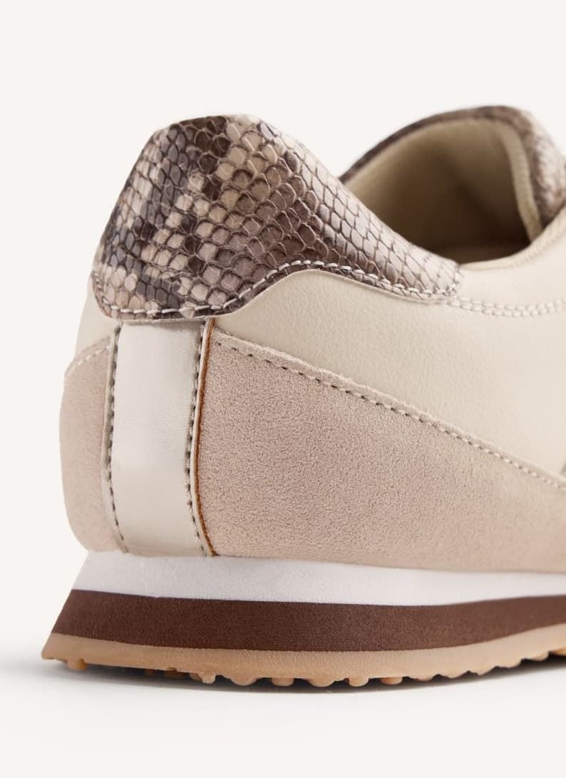 Zapatillas Gioseppo GLADWIN raya print, tono crudo. - Imagen 7