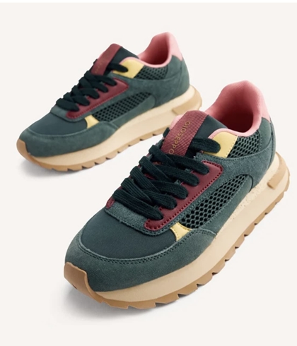 Zapatillas Gioseppo ZEMPLE PIEL Y REJILLA VERDE - Imagen 1