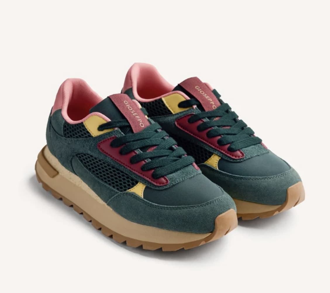 Zapatillas Gioseppo ZEMPLE PIEL Y REJILLA VERDE - Imagen 2