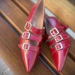 Zapato Angari 51114-59 TAIPEI Berry -59 charol rojo - Imagen 2