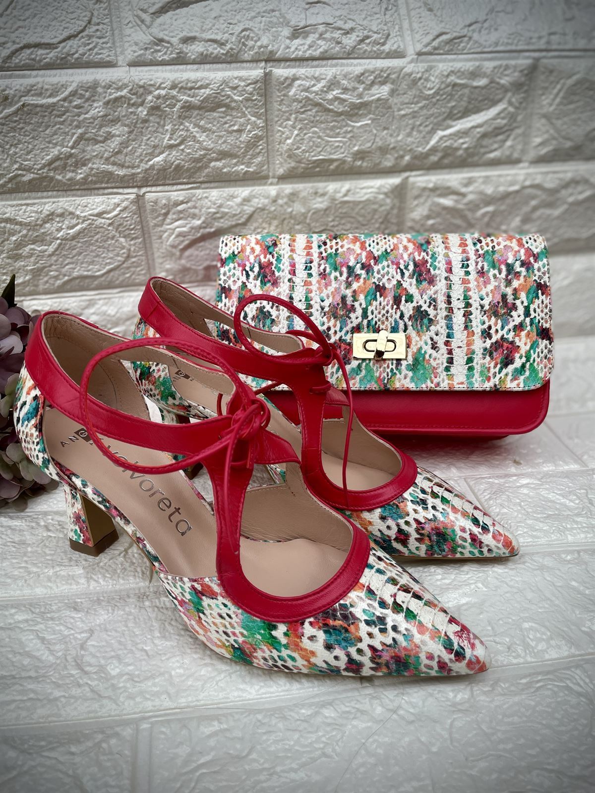 Zapato Angari cordón print multicolor - Imagen 3