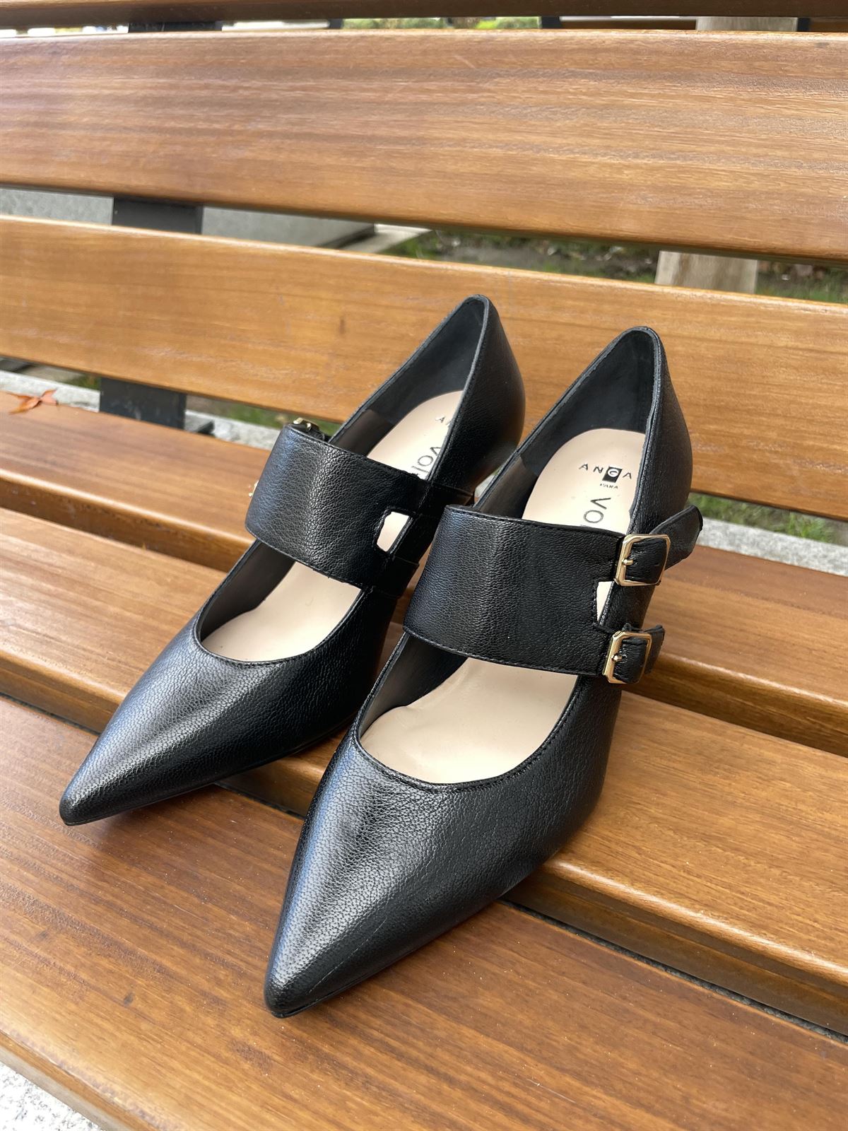 ZAPATO Angari de tacón 54051-07 MANILA hebillas negro - Imagen 6