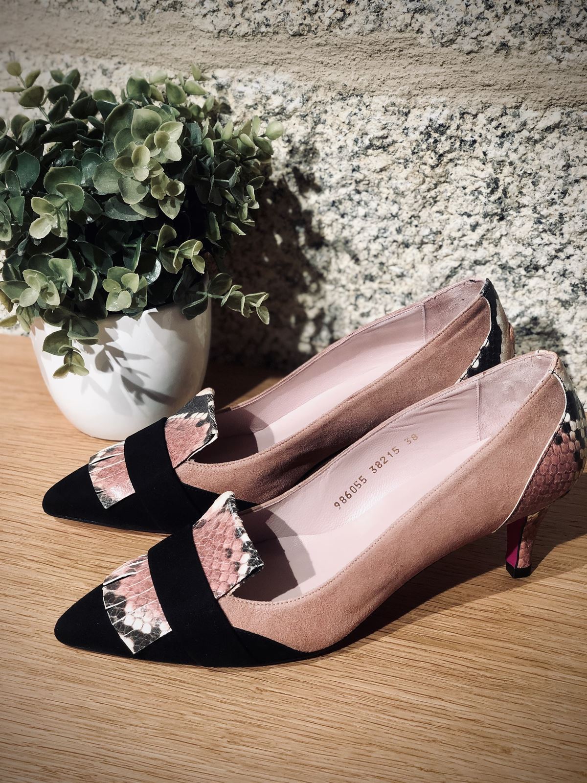 Zapato Angari empolvado print rosa - Imagen 1
