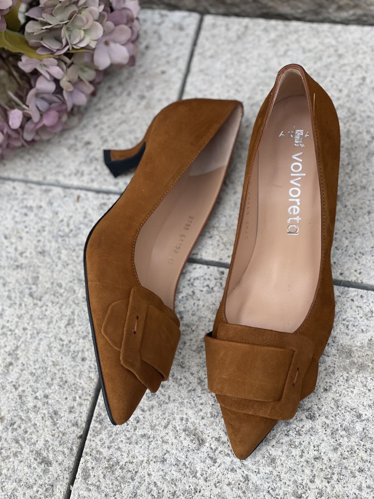 Zapato Angari hebilla LARRUA  -77 camel oscuro - Imagen 1