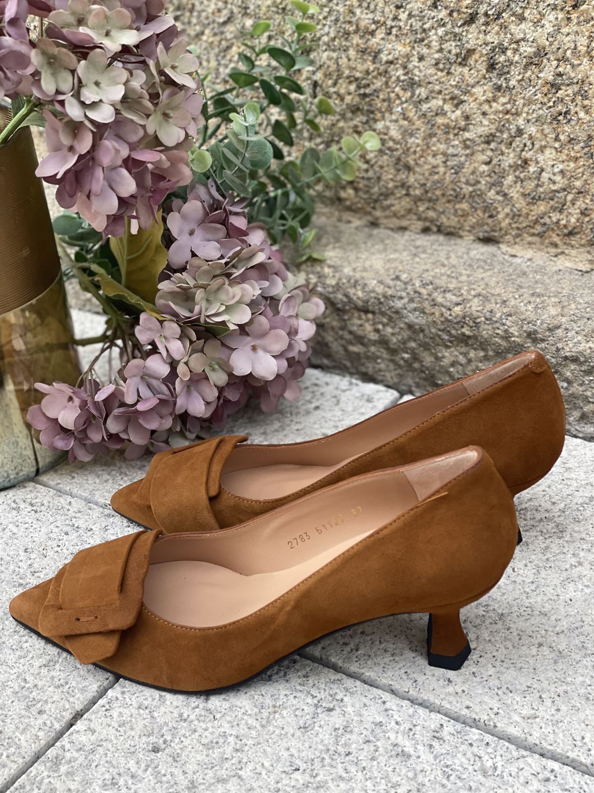 Zapato Angari hebilla LARRUA  -77 camel oscuro - Imagen 3