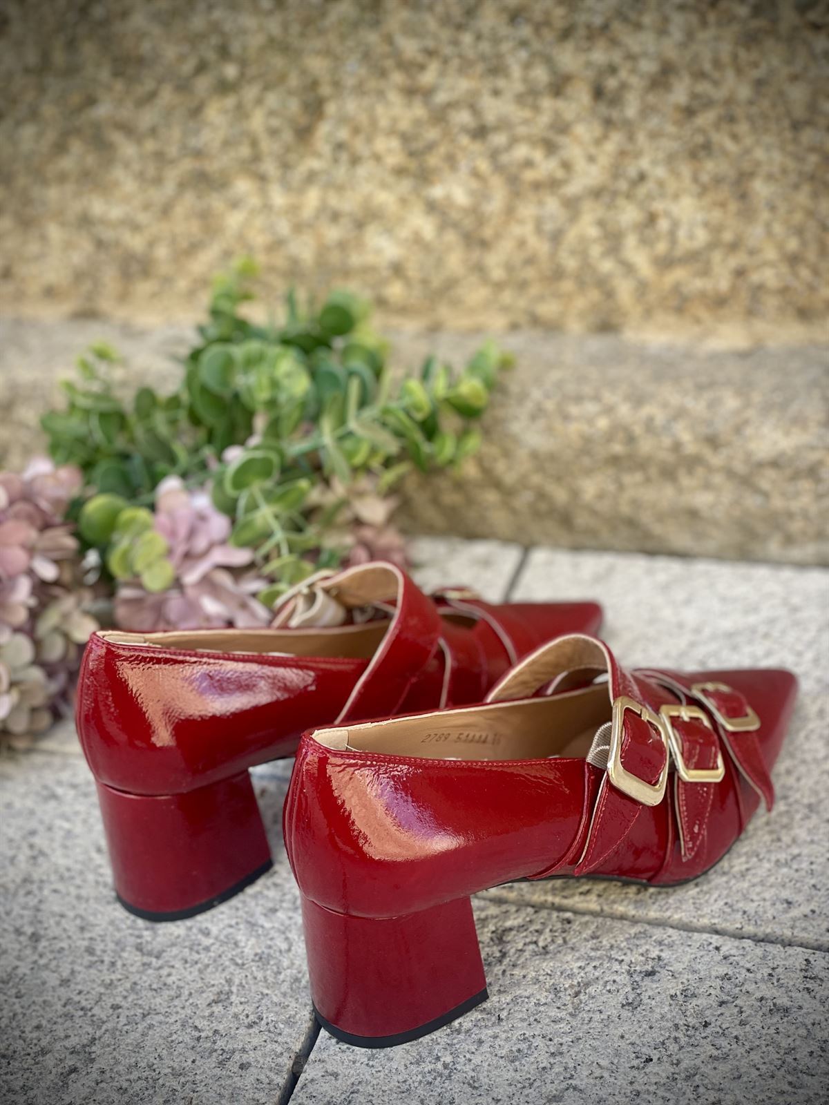 Zapato Angari  Juliet Berry -59 charol rojo - Imagen 2