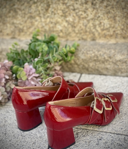 Zapato Angari  Juliet Berry -59 charol rojo - Imagen 2