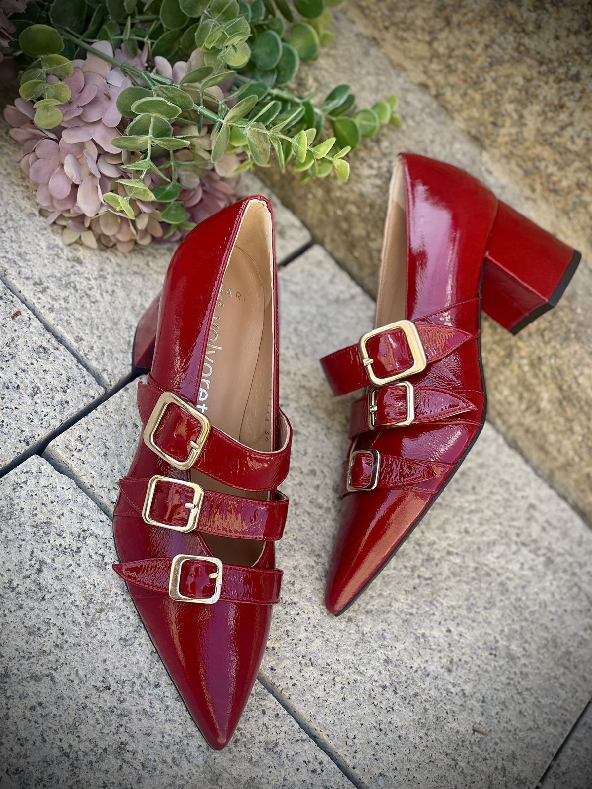 Zapato Angari  Juliet Berry -59 charol rojo - Imagen 3