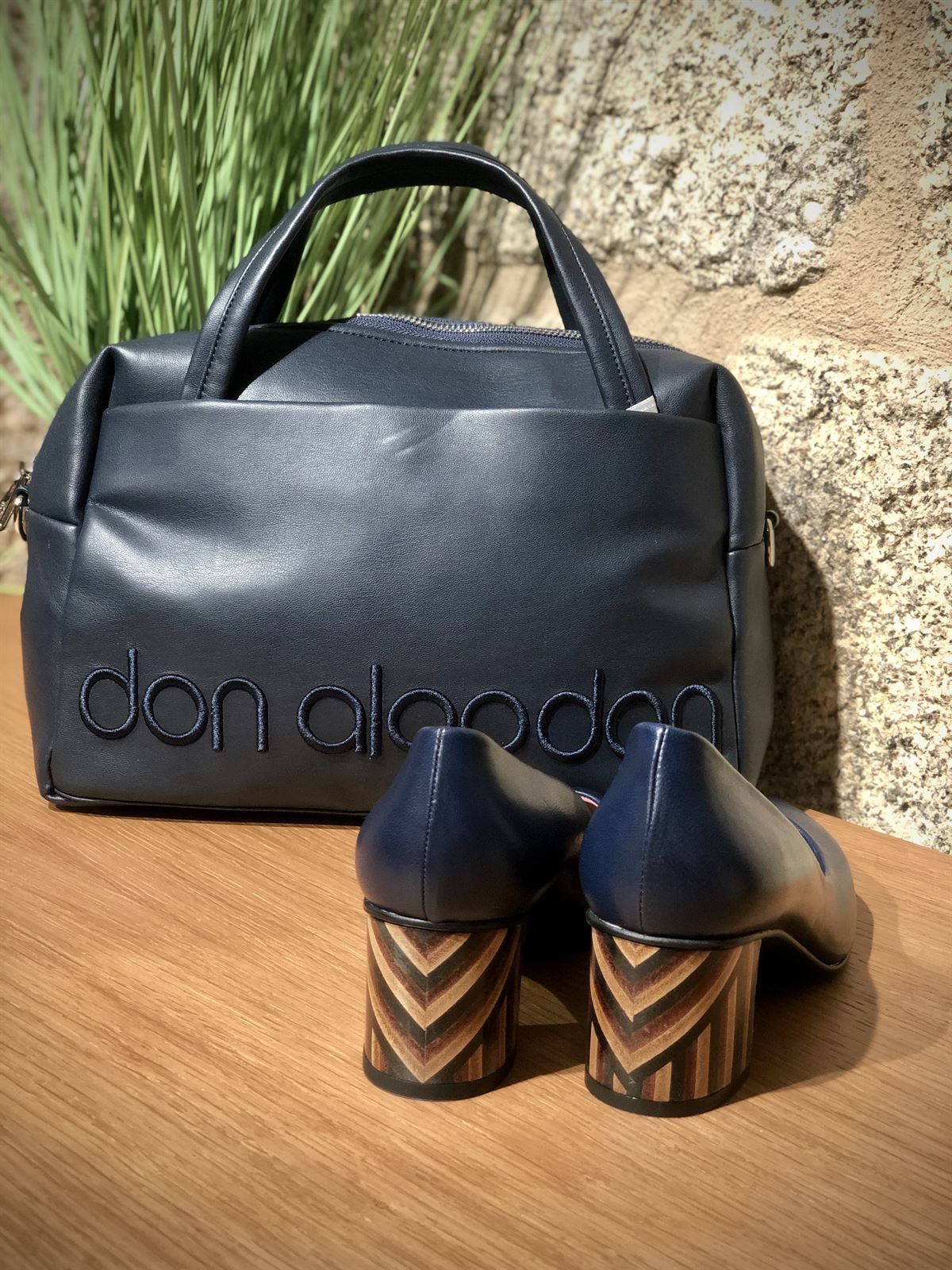 Zapato Angari Marino tacón maderas - Imagen 4