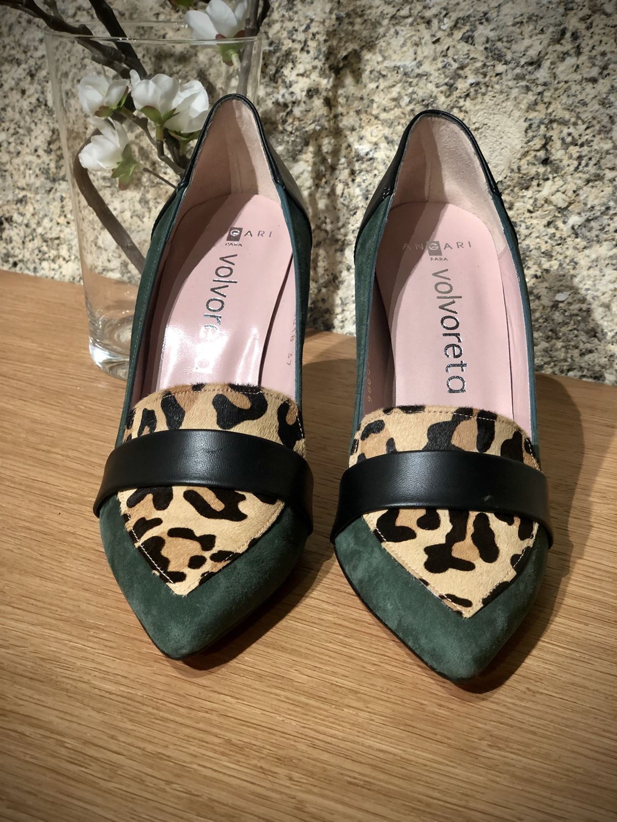 Zapato Angari verde leopardo - Imagen 2