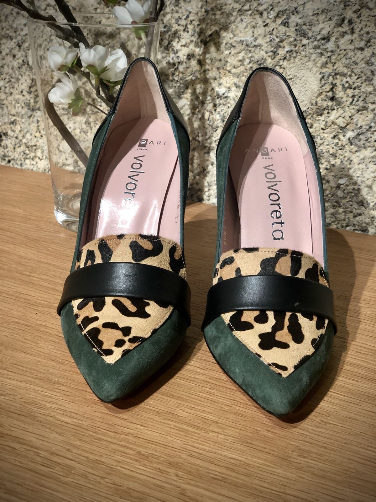 Zapato Angari verde leopardo - Imagen 2