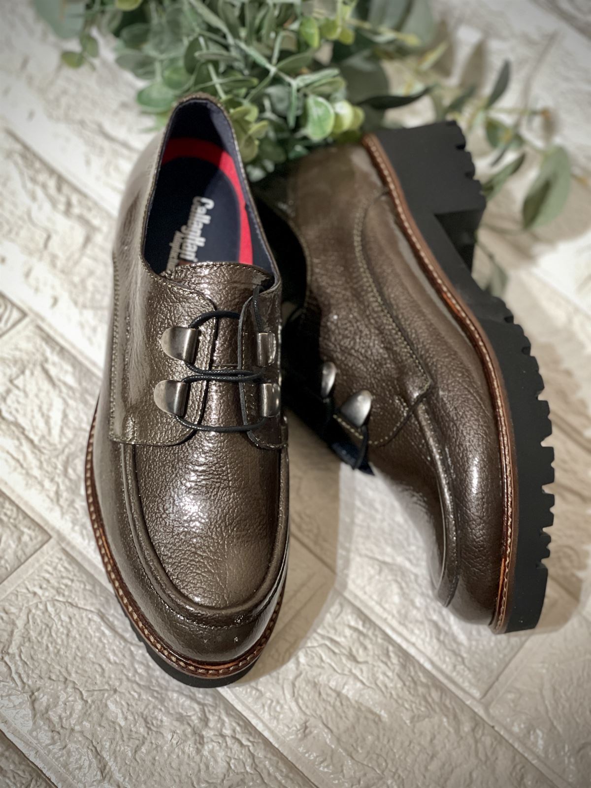 Zapato Callaghan cordón verde - Imagen 4