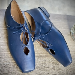 Zapato Candelitas cordón azul marino - Imagen 2