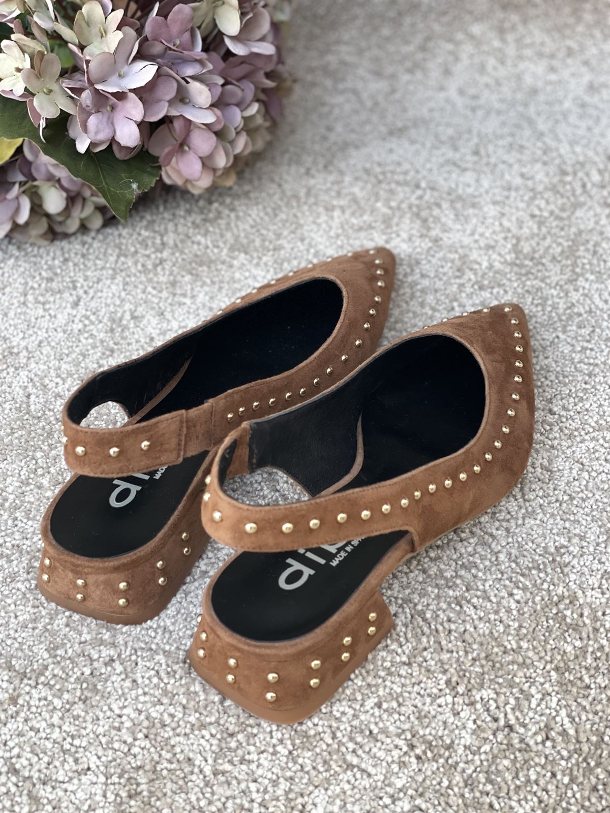 Zapato Dibia by Ezzio 56147 tachas ante marrón - Imagen 2