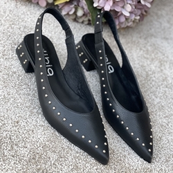 Zapato Dibia by Ezzio 56147 tachas piel napa negra - Imagen 1