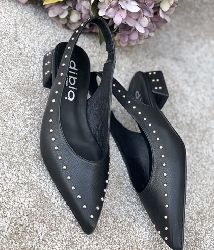 Zapato Dibia by Ezzio 56147 tachas piel napa negra - Imagen 2